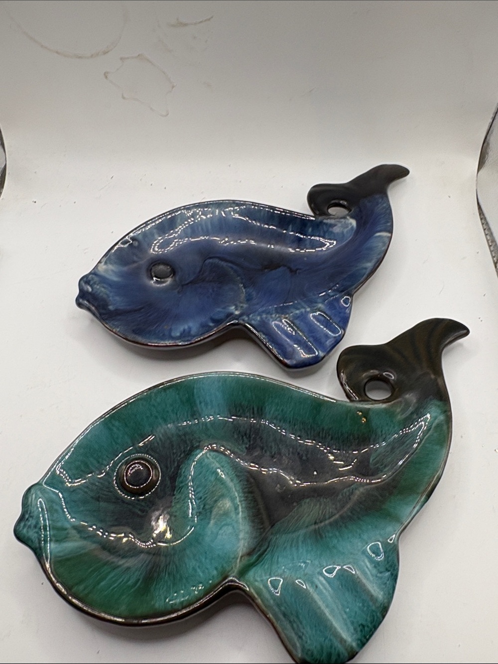 2 Vintage Pottery Fish Dishes CCC Canadian Ceramic Craft